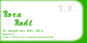 nora mohl business card