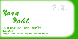 nora mohl business card